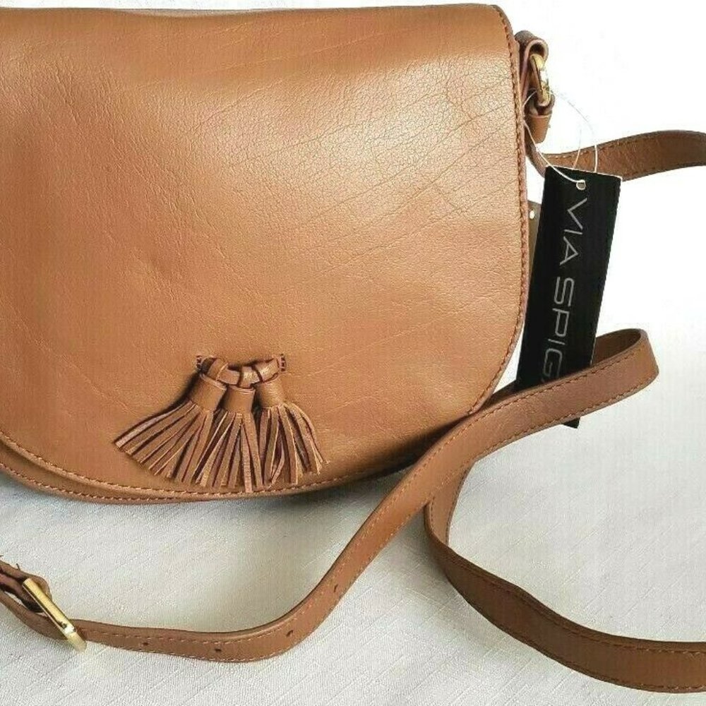 Via Spiga New Bag Handbag Tassel Shoulder Crossbody Leather - Picture 8 of 13